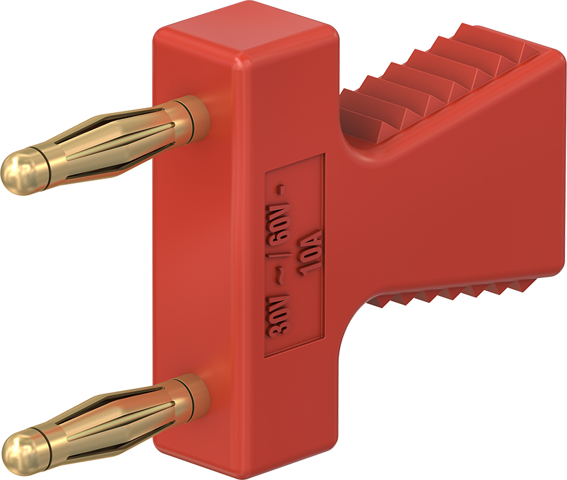 2 mm verbindingsstekker rood - KS2-12L/A rood