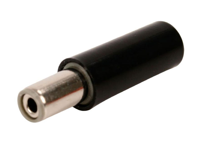 Voedingsconnector, rechte uitvoering, met soldeer ogen Ø 5,5 x 2,1 mm
