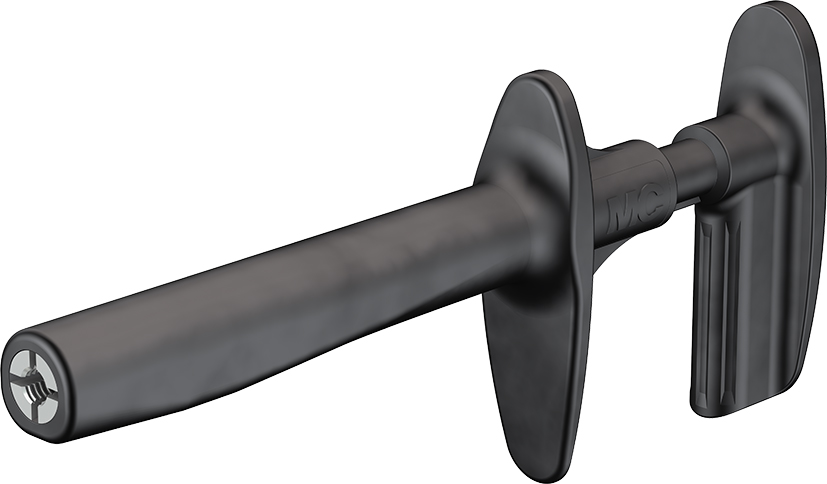 4 mm vlakke testklem zwart - GRIP-ESZ6 zwart