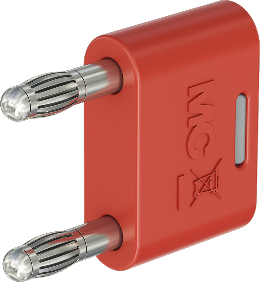 4mm geïsoleerde aansluitstekker rood - KS-4N-19 rood
