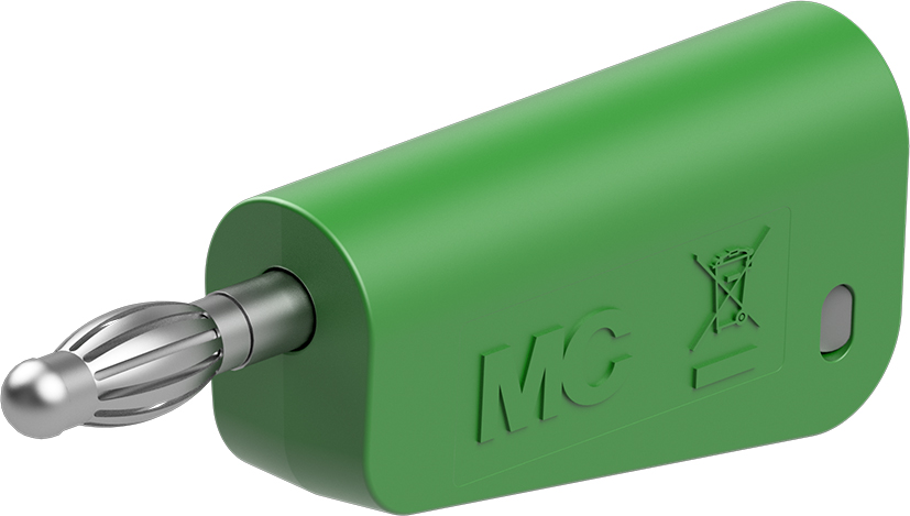 4 mm stekker compleet groen - LQ-4N-30 groen
