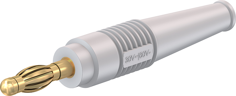 4 mm in-line stekker wit - L-41/A wit