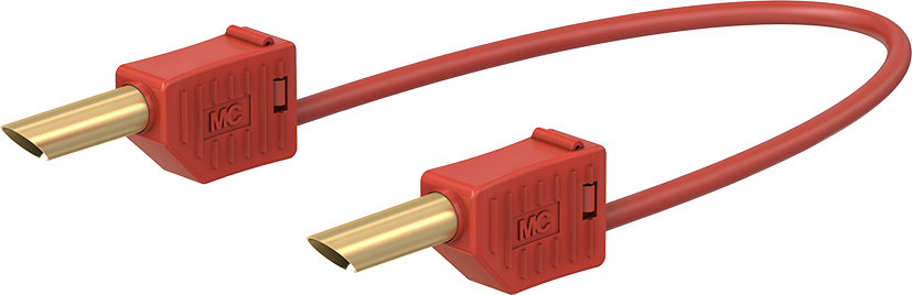 4 mm connecting lead 200 cm red - LK4-B/SIL red