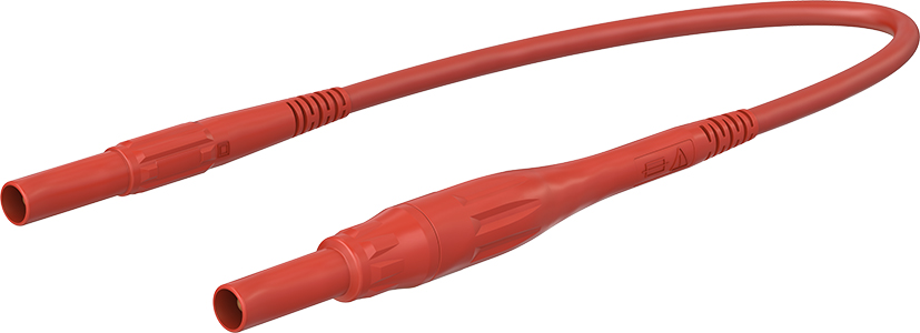 4 mm testkabel geschikt voor het accepteren van hoogvermogen zekeringen 150 cm rood - XSMS-419 rood