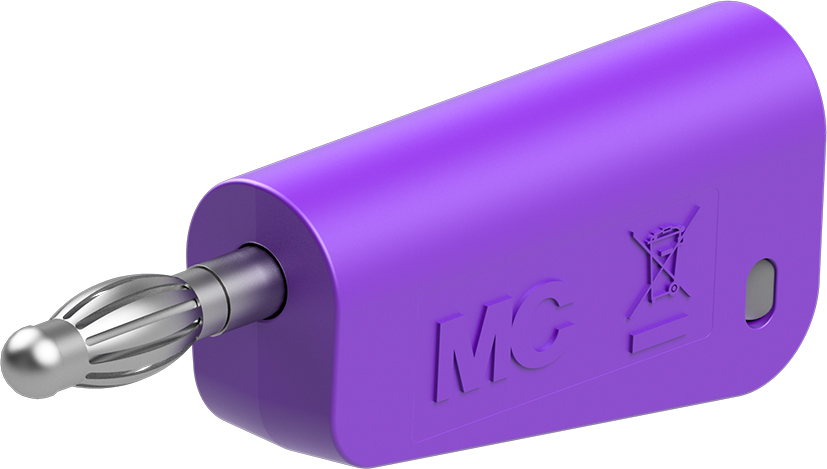 4 mm stekker compleet violet - LM-4N-39 violet