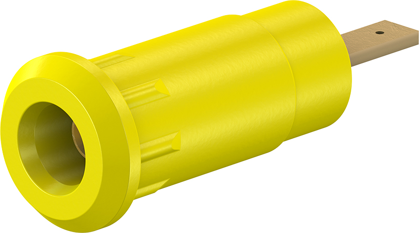 2 mm geïsoleerd stijve stopcontact geel - SEB2-F2,8 geel