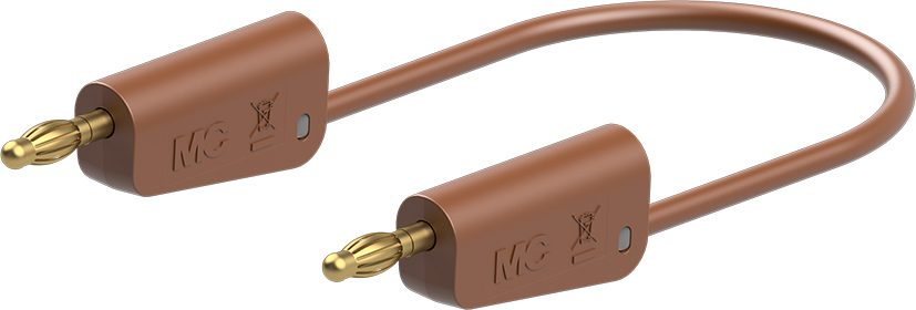 4 mm testkabel 100 cm bruin - LK-4A-S25 bruin