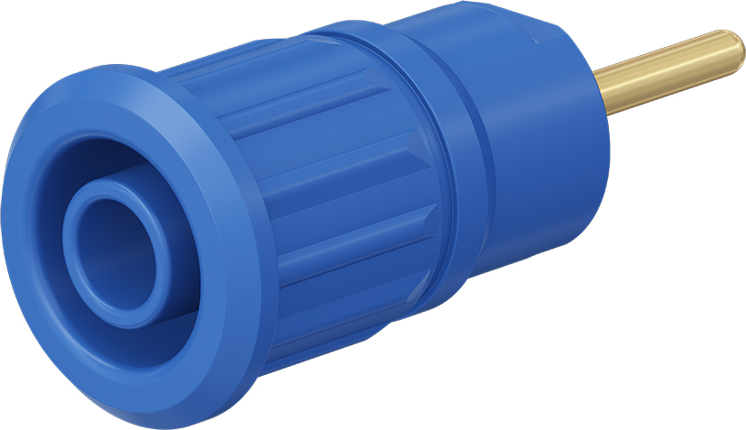 4 mm veiligheidssocket blauw - SEB4-R blauw