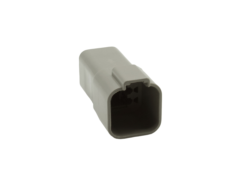 6 Contacts Female Standard Rectangular Grey Connector