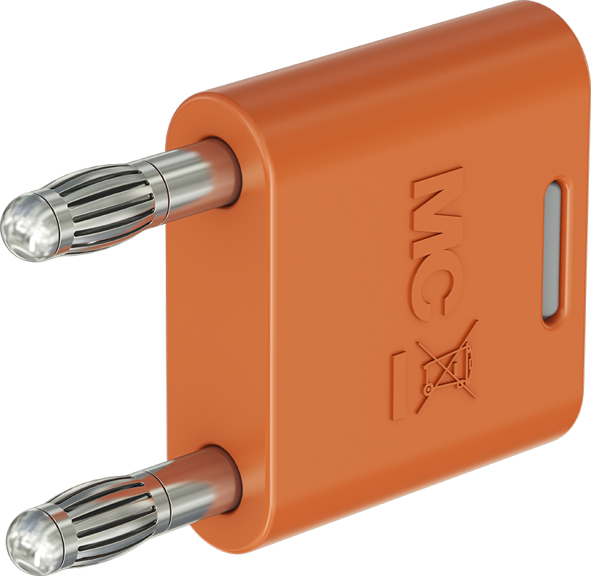 4mm geïsoleerde verbindingsstekker oranje - KS2-4N-19 oranje