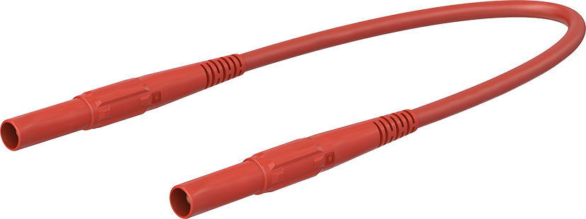 4 mm veiligheidstestkabel 50 cm rood - XMF-419 rood