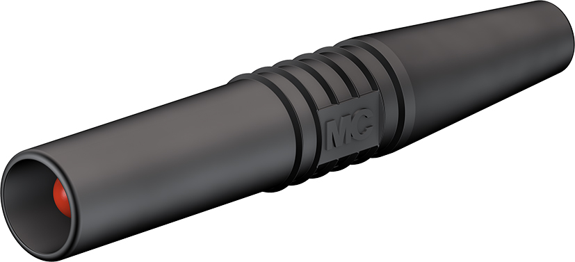 4 mm plug compleet zwart - SLS425-SL zwart