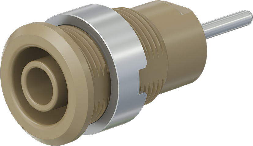 4 mm veiligheidssokkel bruin - SLB4-R/N-X bruin