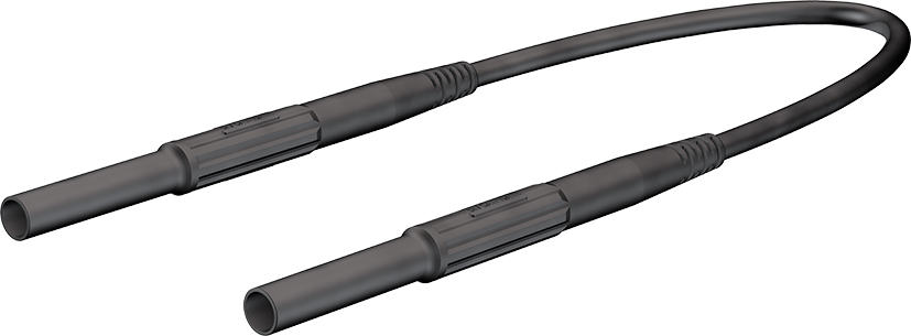 4 mm veiligheidstestkabel 150 cm zwart - XHM-5000 zwart
