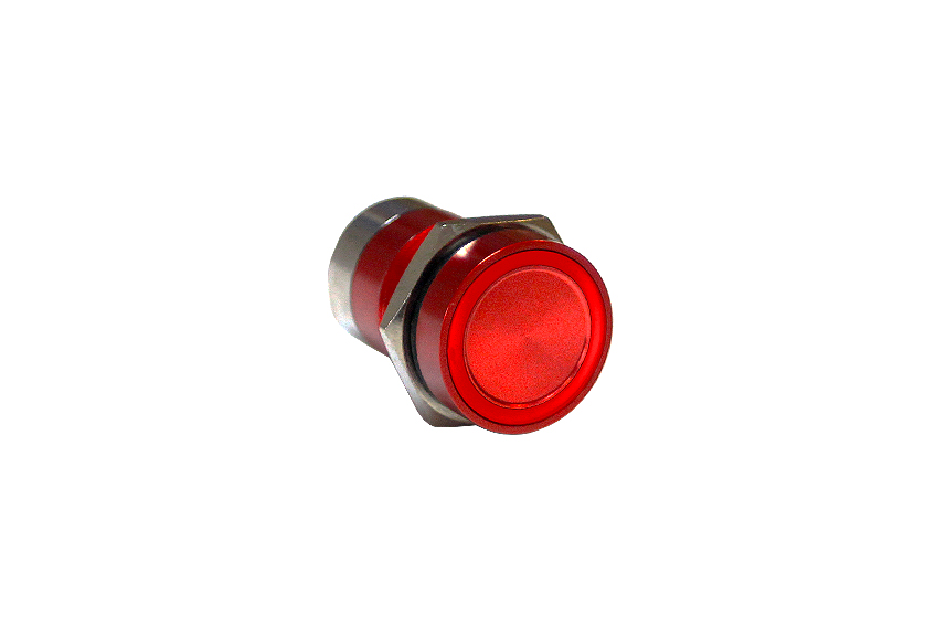 Capacitive switch, 16 mm, Normally Open ,Aluminium ,Red Anodised ,Red & Green LED ,12 VDC
