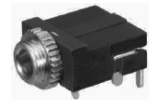 Jack chassisdeel, 3,5 mm conform JIS C 6560 JC35J3Z, 3-polig/stereo, hoekuitvoering, met verbreekcontact, voor printplaten