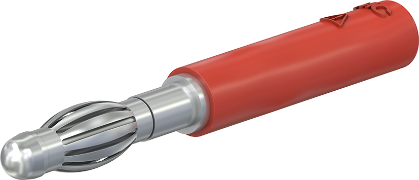 4 mm plug rood - LS410-I rood