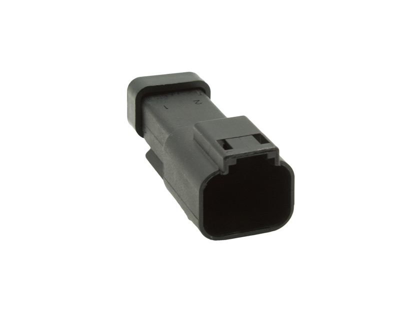 2 Contacts Female Standard Rectangular Black Connector - PEC
