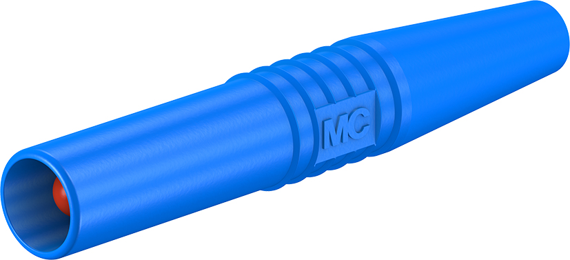 4 mm stekker compleet blauw - SLS425-SL blauw