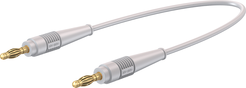 4 mm verbindingskabel 75 cm wit - LK410L-41/A wit