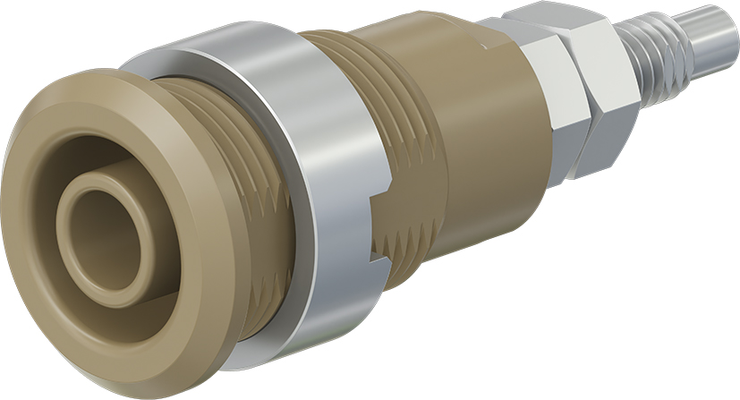 4 mm veiligheidscontact bruin - SLB4-G/N-X bruin