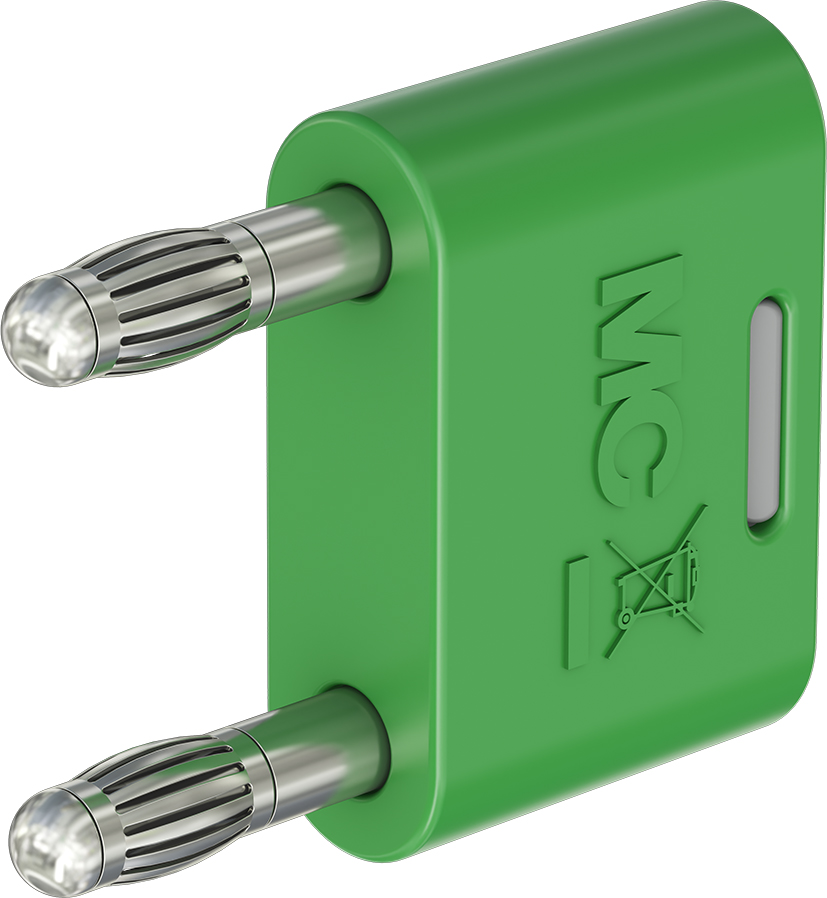 4mm geïsoleerde verbindingsplug groen - KS-4N-19 groen
