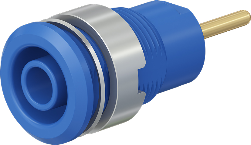 4 mm veiligheidssocket blauw - SLB4-R blauw