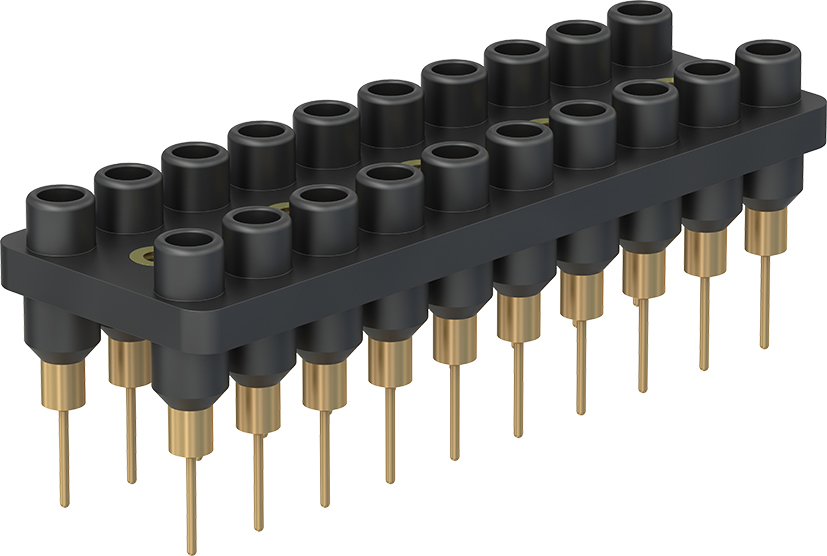 2 mm 20-polige contactstrip zwart - BL2-12/20-0,65 zwart