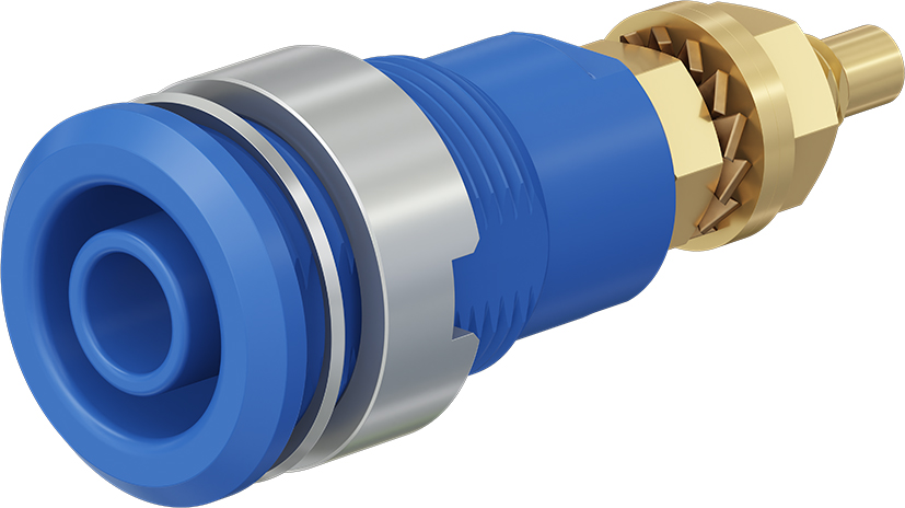 4 mm veiligheidssocket blauw - SLB4-G blauw