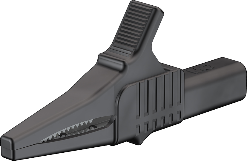 4 mm veiligheidstestclip zwart - XKK-1001 zwart