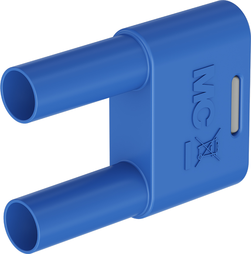 4mm geïsoleerde verbindingsstekker blauw - SKS-4N-19 blauw
