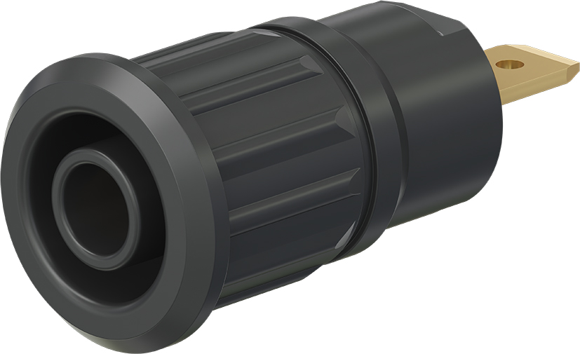 4 mm veiligheidssok zwart - SEB4-F zwart