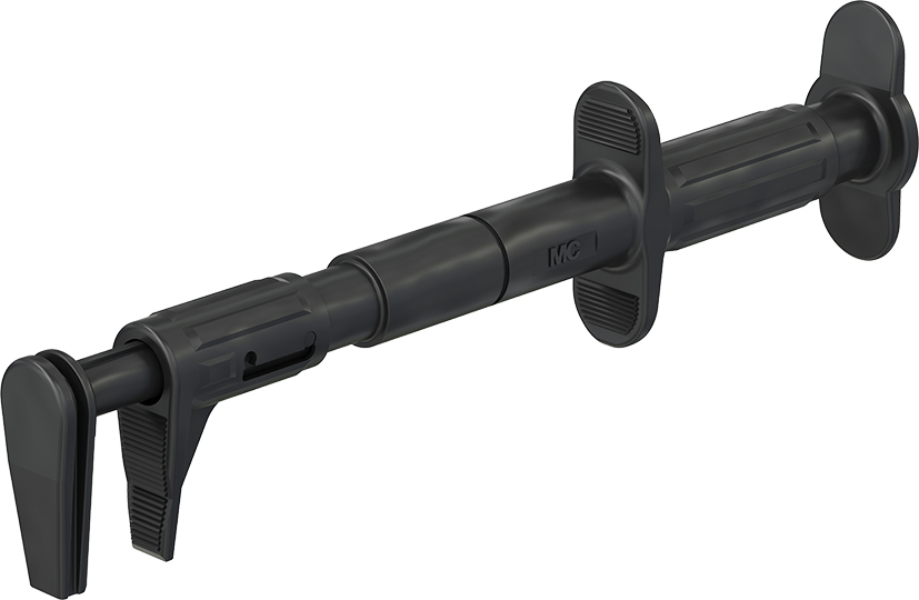 4 mm vlakke testclip zwart - GRIP-F zwart