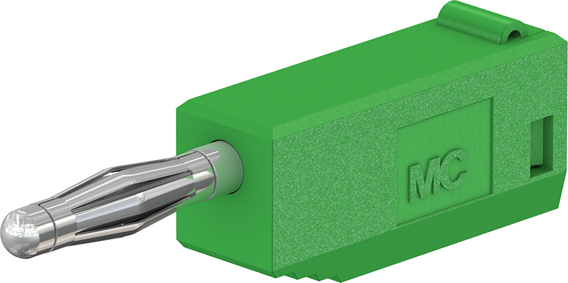 2 mm stekker compleet groen - SLS205-X groen
