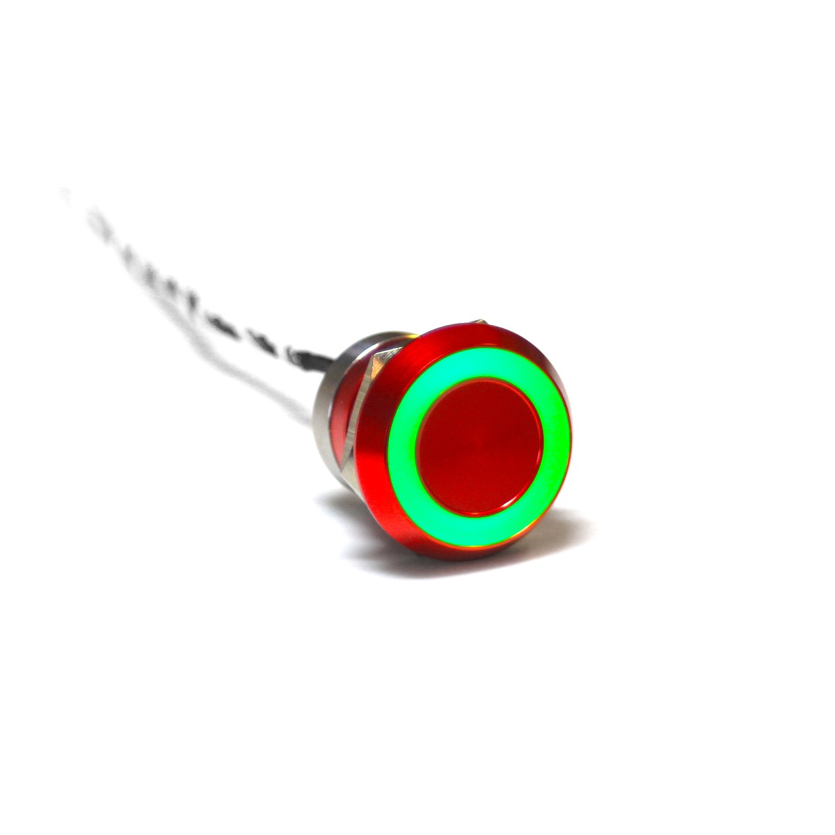 Capacitive switch, 22 mm, Normally Closed ,Aluminium ,Red Anodised ,Green & Red LED ,12 VDC