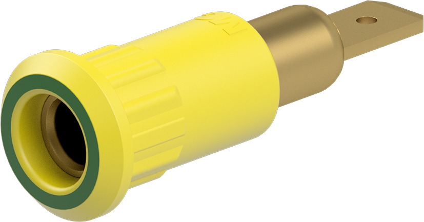 4mm fitting geel-groen - EB4-IF/A geel-groen