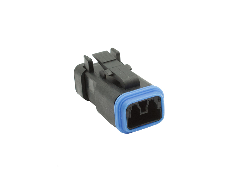 2 Contacts Male Standard Rectangular Black Connector - PEC