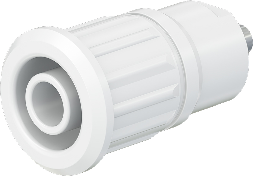 4 mm veiligheidscontactdoos wit - SEB4-E wit