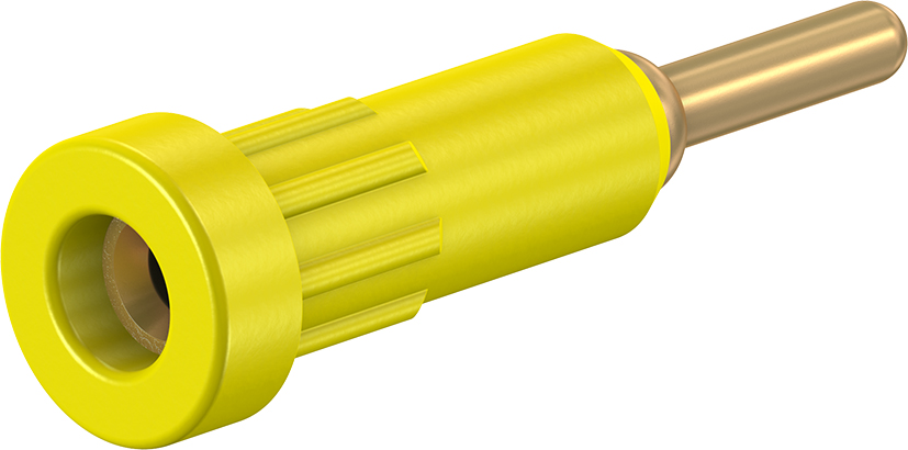 2 mm stekker geel - EB2-A geel