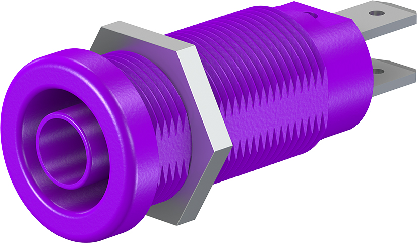 4 mm paneelmontage contactdoos violet - XEB-1R violet