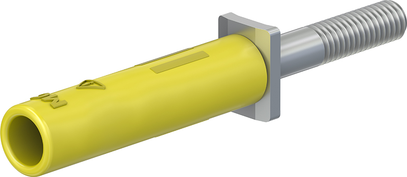 4 mm adapter geel - A-SLK4-RS geel