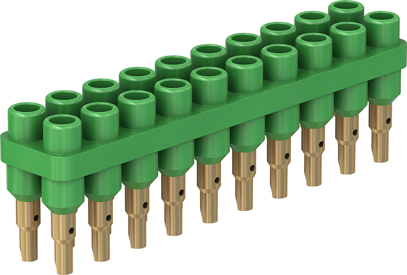 2 mm 20-polige stekkerstrip groen - BL2-6/20/A groen