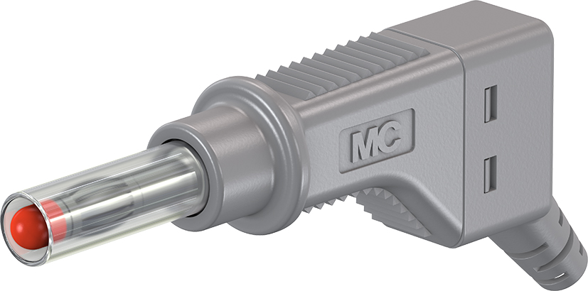 4 mm stapelbare stekker grijs - XZGL-410 grijs