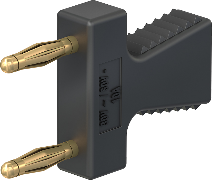 2 mm verbindingsstekker zwart - KS2-12L/A zwart