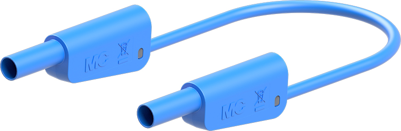 4 mm veiligheidstestkabel 75 cm blauw - SLK-4N-S10 blauw