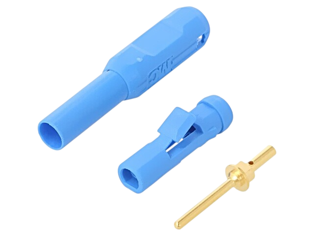 Medicalline Touch-protected Ø 1,5 mm stekker In-line, verguld voor zelfmontage