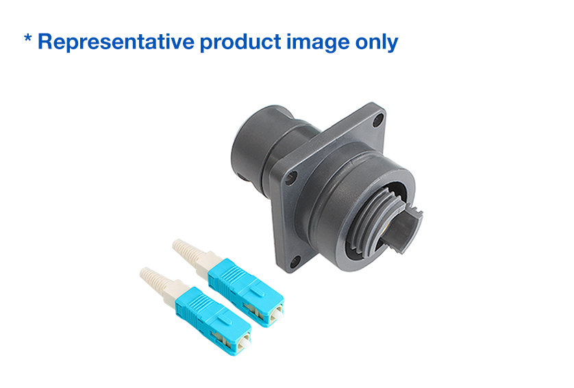 2 Channel Flange Mount to SC Connector Cable Assembly