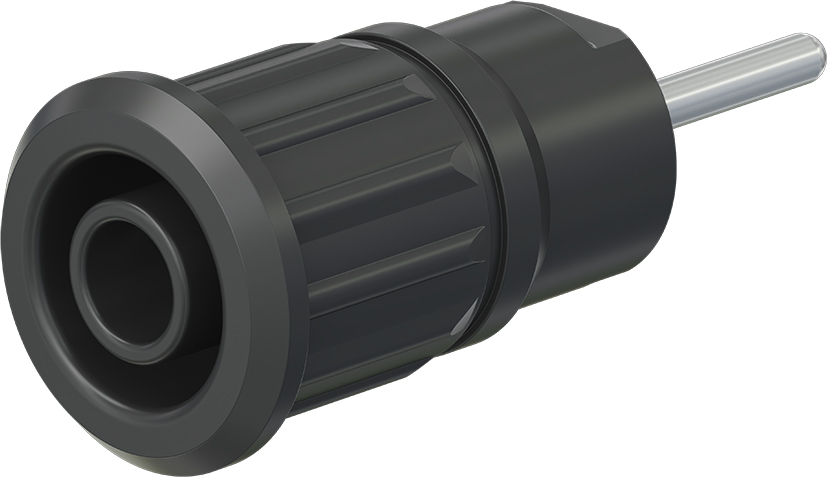4 mm veiligheidsstopcontact zwart - SEB4-R/N zwart