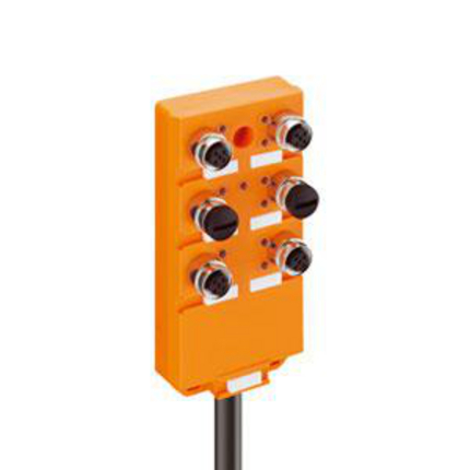 ASB met FIXCON-connector, 6 poorten, LED, dubbele I/O per poort