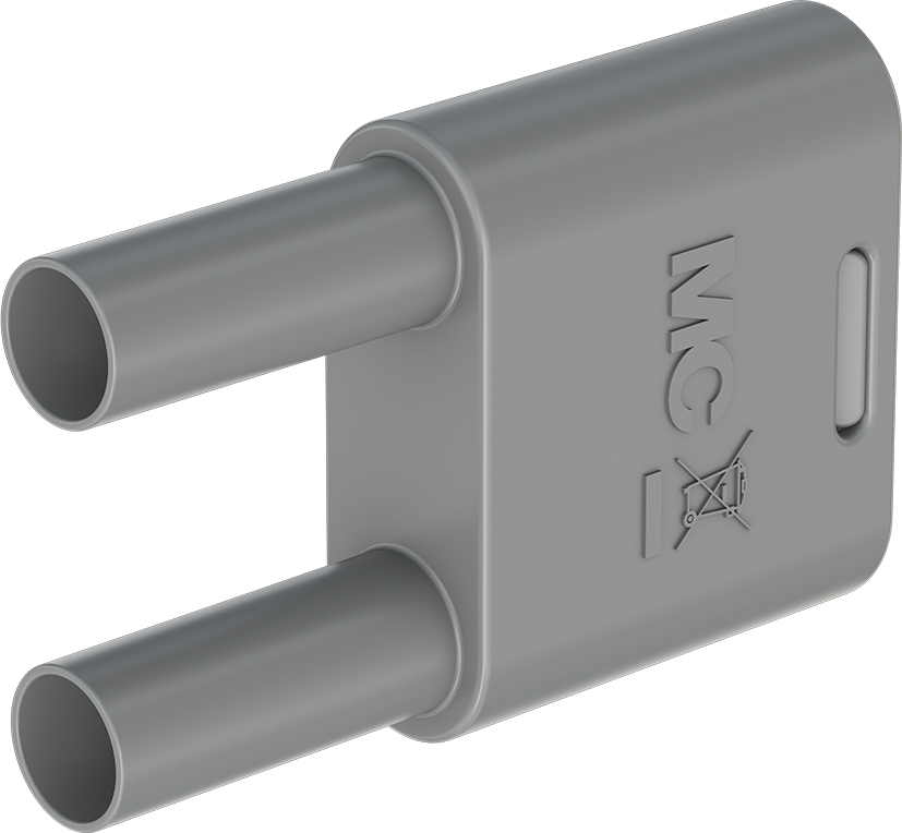 4mm geïsoleerde verbindingsstekker grijs - SKS2-4N-19 grijs